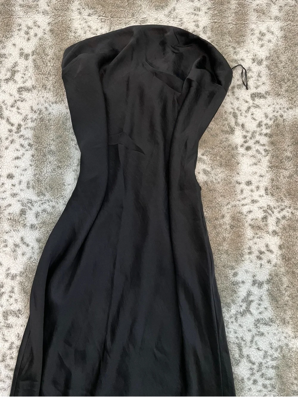 Abercrombie strapless black maxi dress